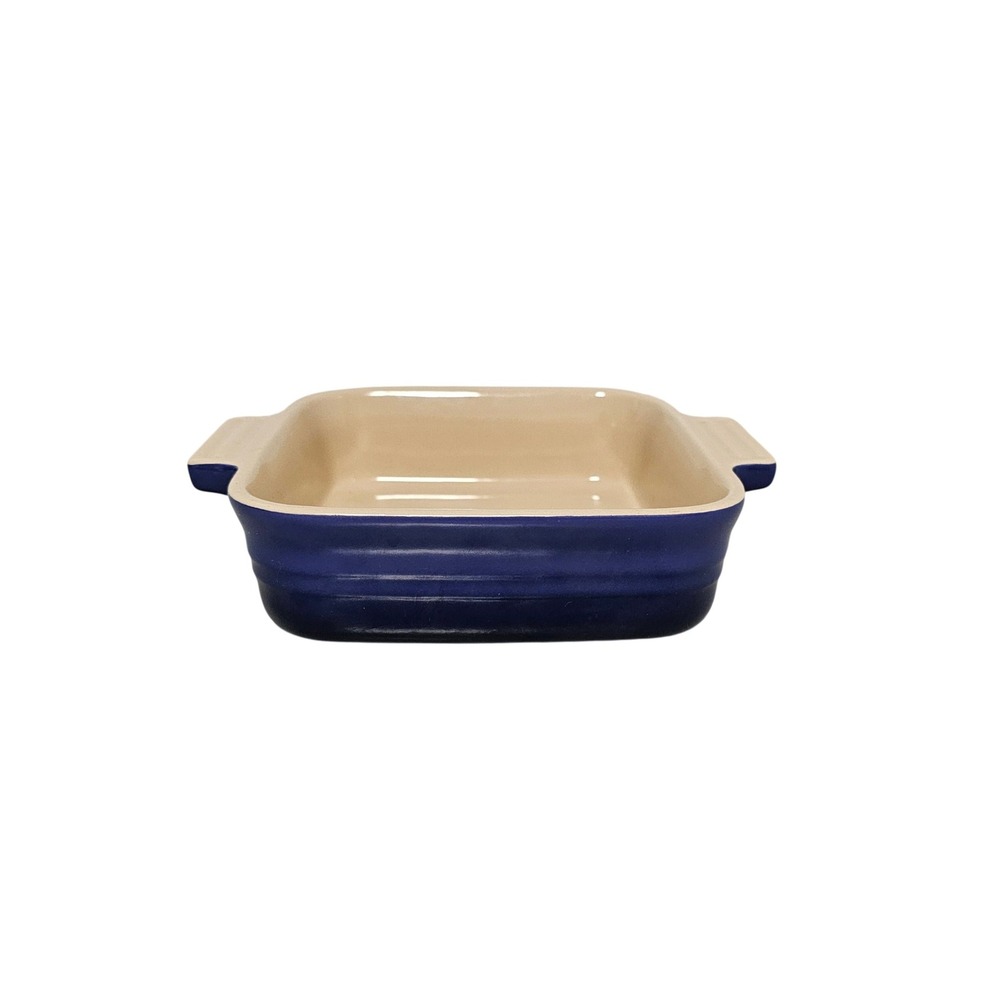 Le Creuset Stoneware Square 5x5 Small Cobalt Blue Ombre Casserole Dish Baking